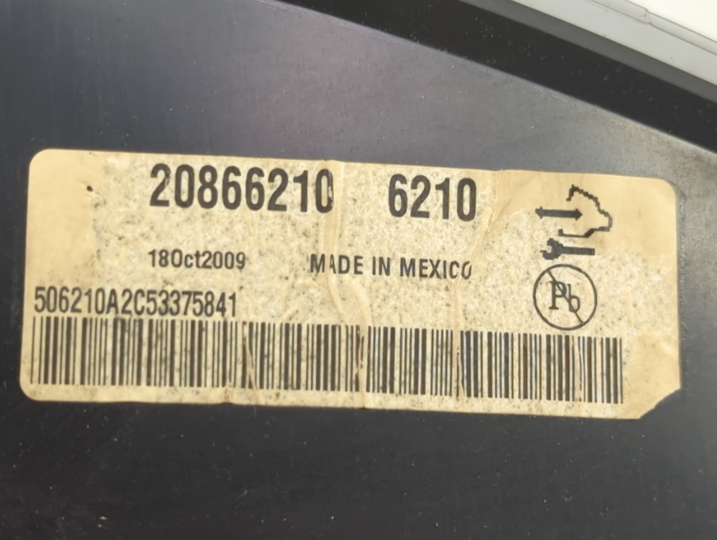 2010 Cadillac Srx Instrument Cluster Speedometer Gauges P/N:20866210 506210A2C53375841 Fits OEM Used Auto Parts - Oemusedaut
