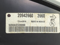 2010 Cadillac Srx Instrument Cluster Speedometer Gauges P/N:20942660 Miles: Fits OEM Used Auto Parts - Oemusedautoparts1.com
