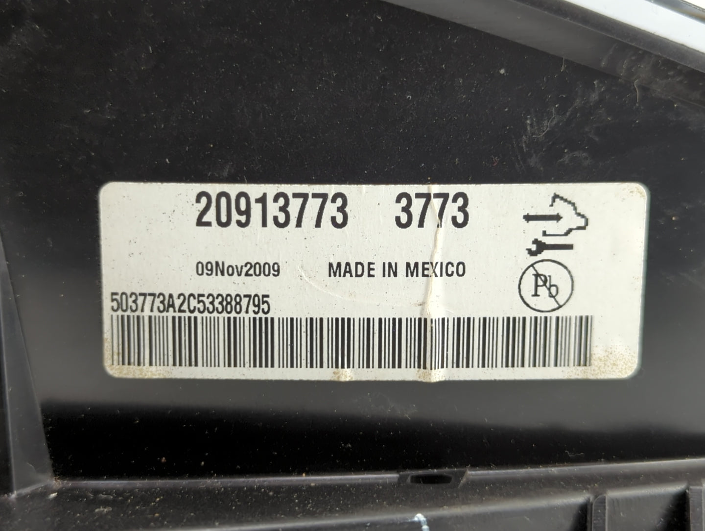 2010 Cadillac Srx Instrument Cluster Speedometer Gauges P/N:20866210 20913773 Fits OEM Used Auto Parts - Oemusedautoparts1.c