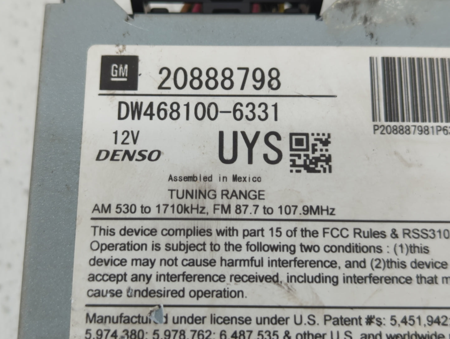 2010-2010 Cadillac Srx Am Fm Cd Player Radio Receiver - Oemusedautoparts1.com