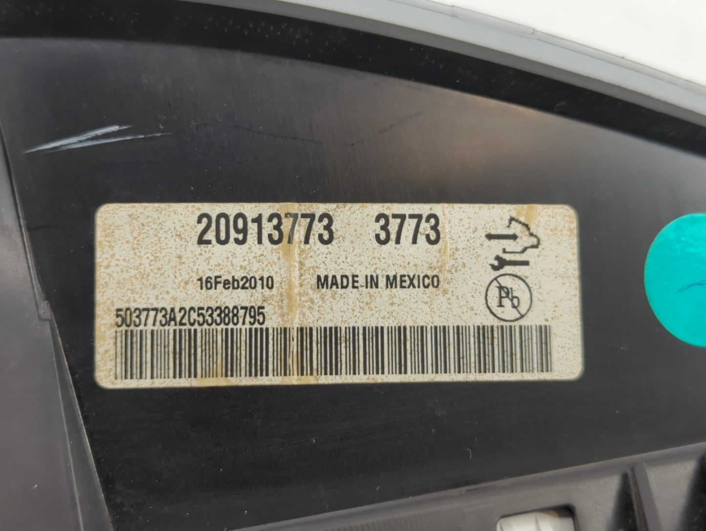 2010 Cadillac Srx Instrument Cluster Speedometer Gauges P/N:20866210 20913773 Fits OEM Used Auto Parts - Oemusedautoparts1.c