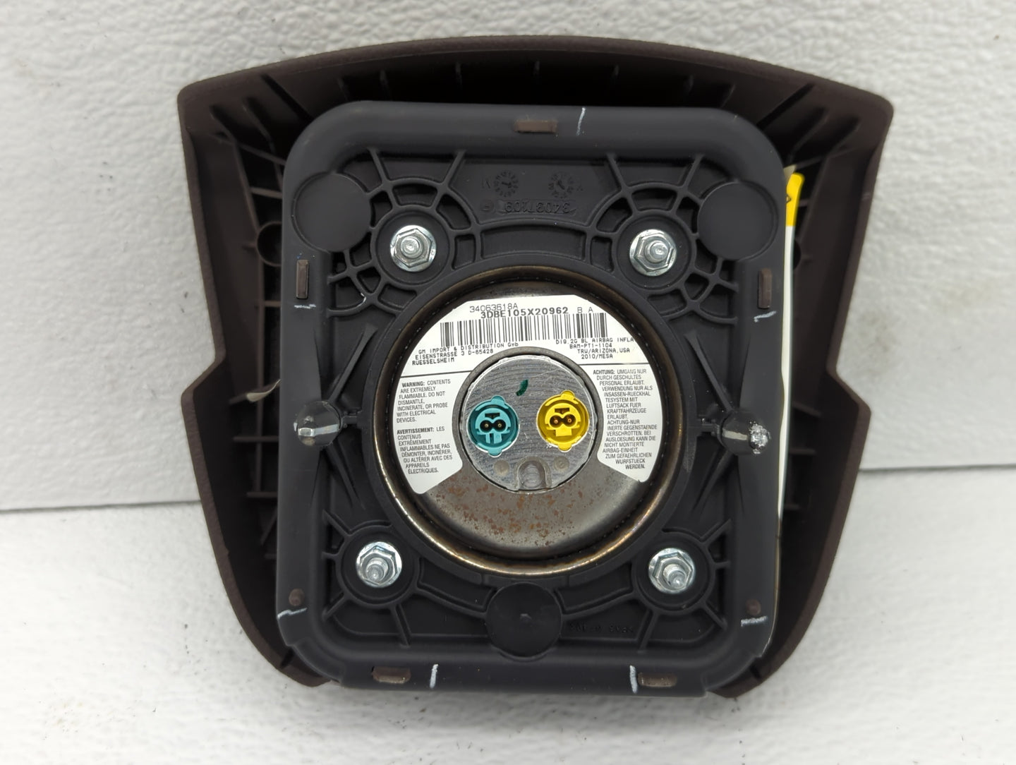 2010 Cadillac Srx Air Bag Driver Left Steering Wheel Mounted P/N:25943116 Fits OEM Used Auto Parts - Oemusedautoparts1.com