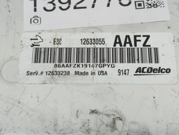 2010-2015 Chevrolet Camaro PCM Engine Control Computer ECU ECM PCU OEM P/N:E38 12633055 Fits OEM Used Auto Parts