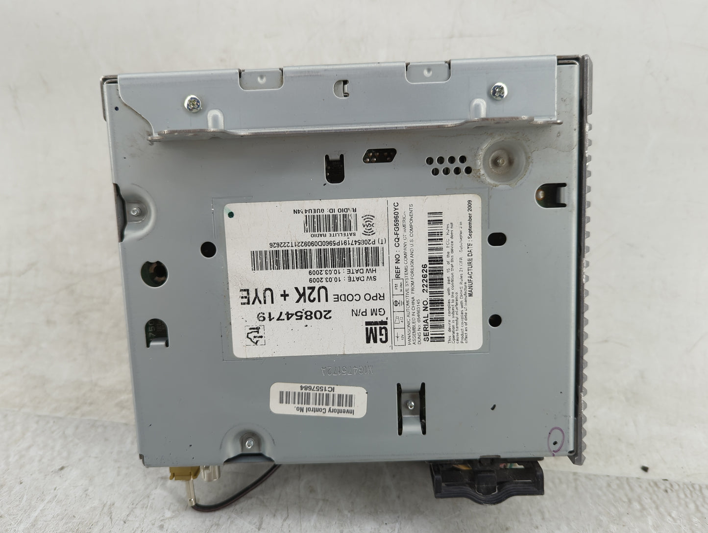 2010 Chevrolet Camaro Radio AM FM Cd Player Receiver Replacement P/N:20854719 Fits Fits 2011 OEM Used Auto Parts - Oemusedau