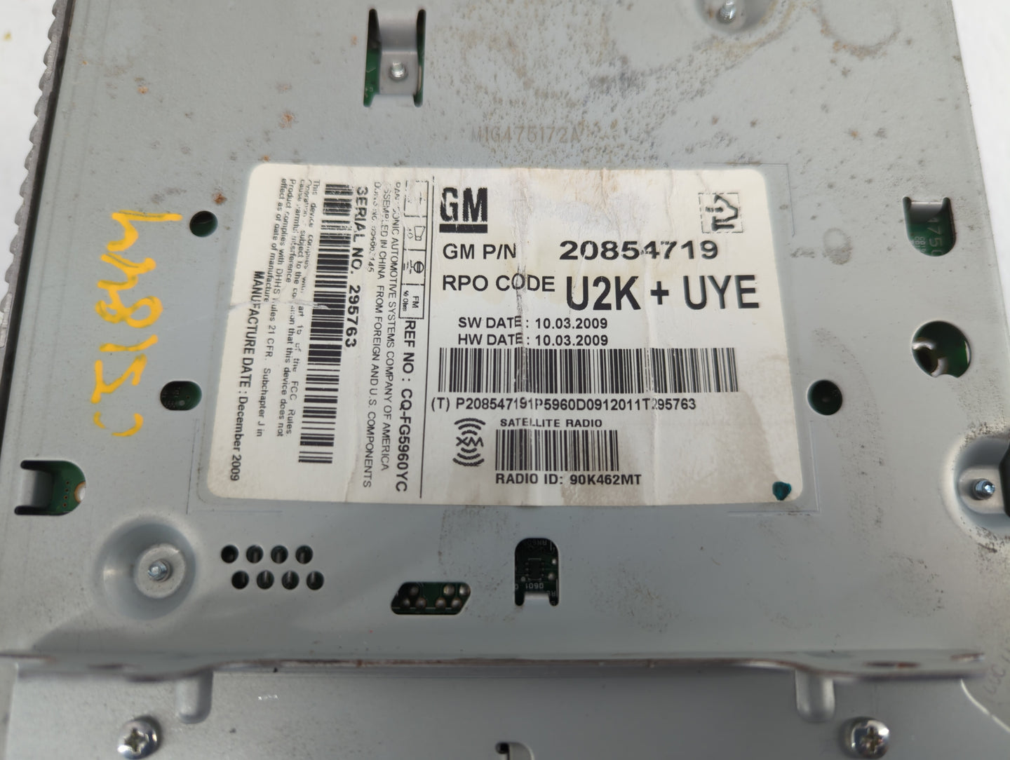 2010-2010 Chevrolet Camaro Am Fm Cd Player Radio Receiver - Oemusedautoparts1.com