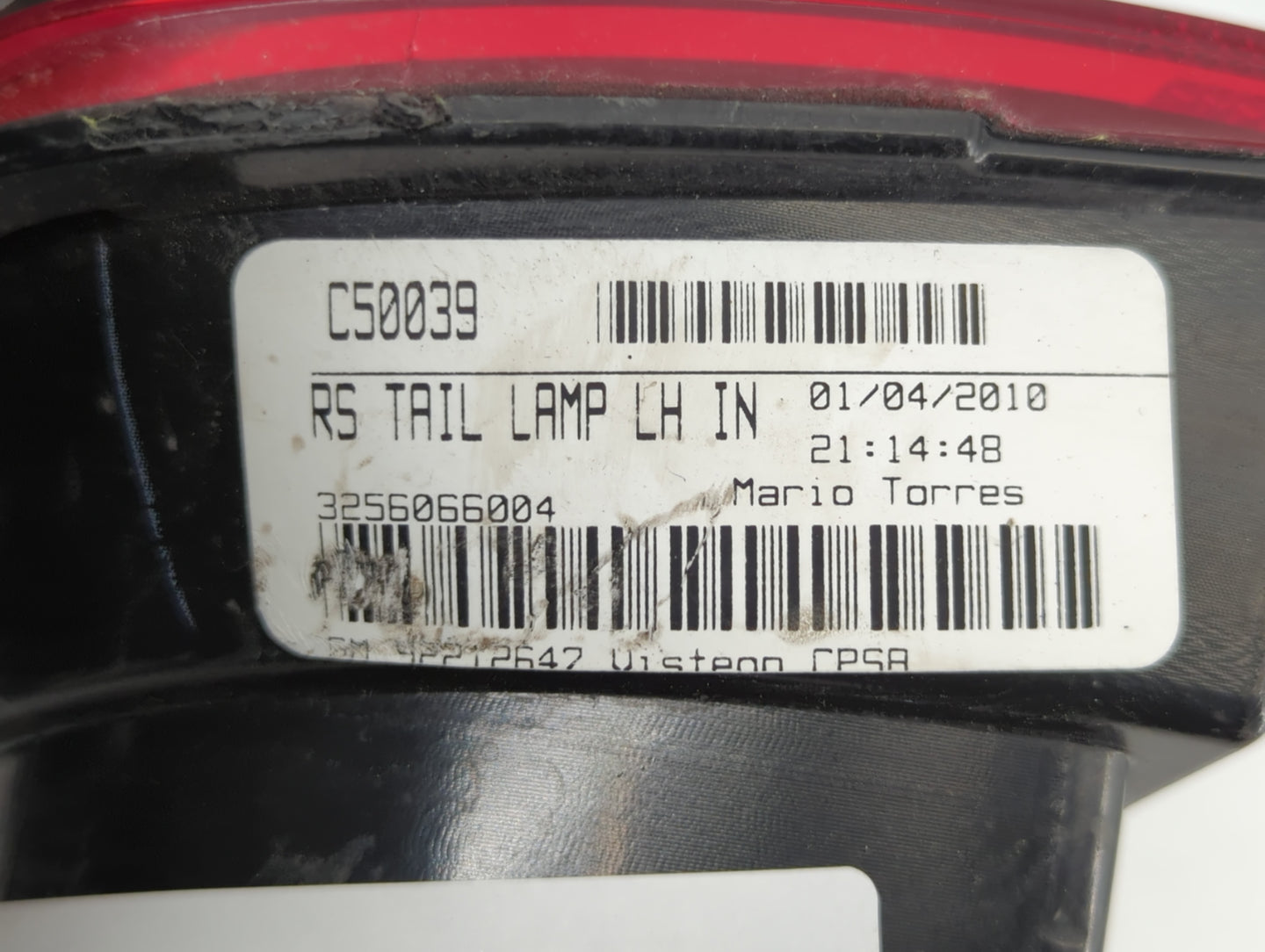 2010-2013 Chevrolet Camaro Tail Light Assembly Driver Left OEM P/N:42212647 Fits Fits 2010 2011 2012 2013 OEM Used Auto Part