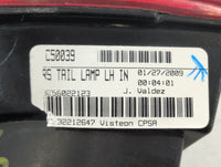 2010-2011 Chevrolet Camaro Tail Light Assembly Driver Left OEM P/N:32212647 C50039 Fits Fits 2010 2011 OEM Used Auto Parts -