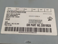 2009-2010 Chevrolet Cobalt Radio AM FM Cd Player Receiver Replacement P/N:20919528 Fits Fits 2009 2010 OEM Used Auto Parts -