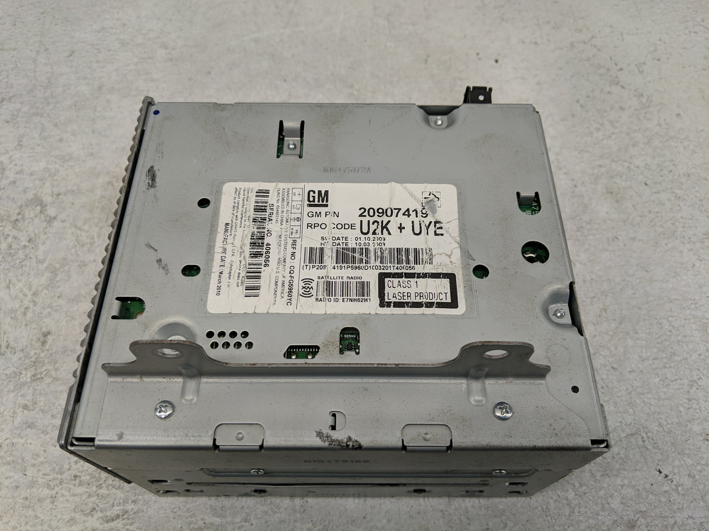 2010-2011 Chevrolet Equinox Radio AM FM Cd Player Receiver Replacement P/N:20907419 Fits Fits 2010 2011 2012 OEM Used Auto P