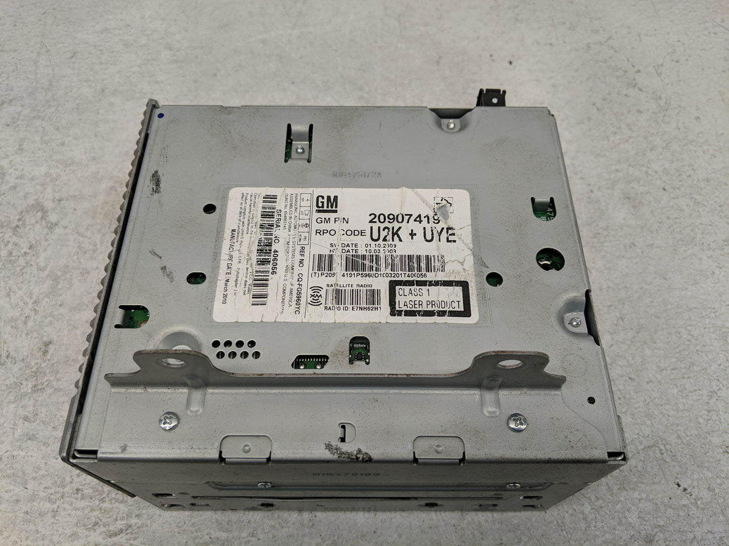 2010-2011 Chevrolet Equinox Radio AM FM Cd Player Receiver Replacement P/N:20907419 Fits Fits 2010 2011 2012 OEM Used Auto P