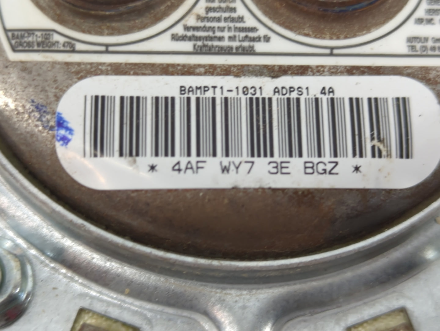 2010 Chevrolet Equinox Air Bag Driver Left Steering Wheel Mounted P/N:20940615 Fits OEM Used Auto Parts - Oemusedautoparts1.