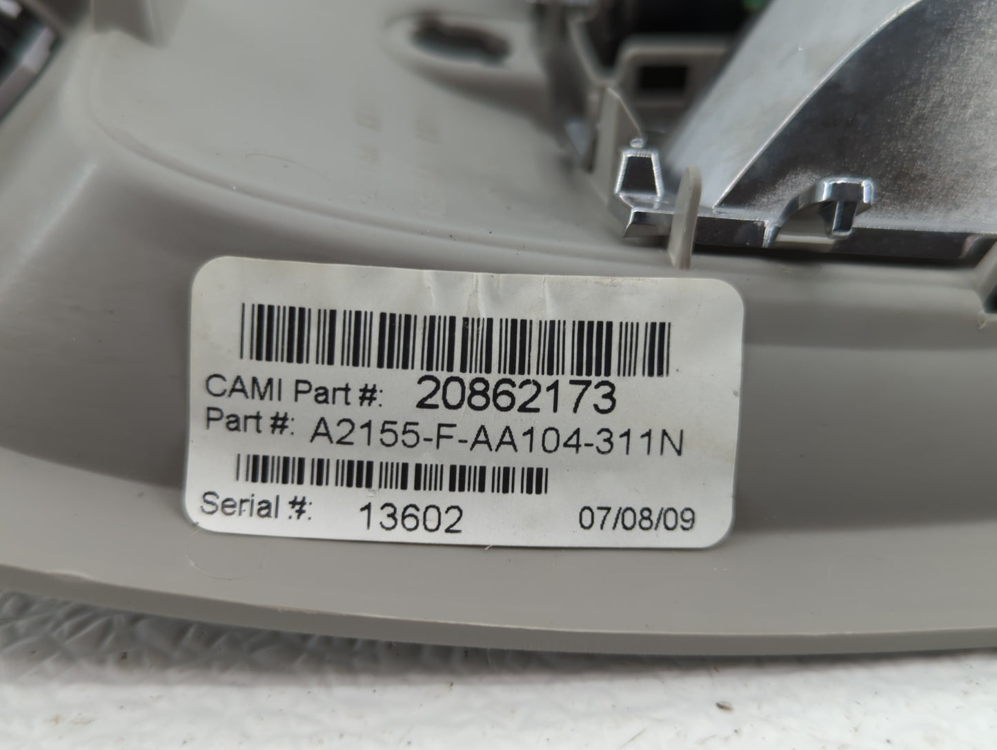 2010-2011 Chevrolet Equinox Overhead Roof Console Interior Dome Light - Oemusedautoparts1.com