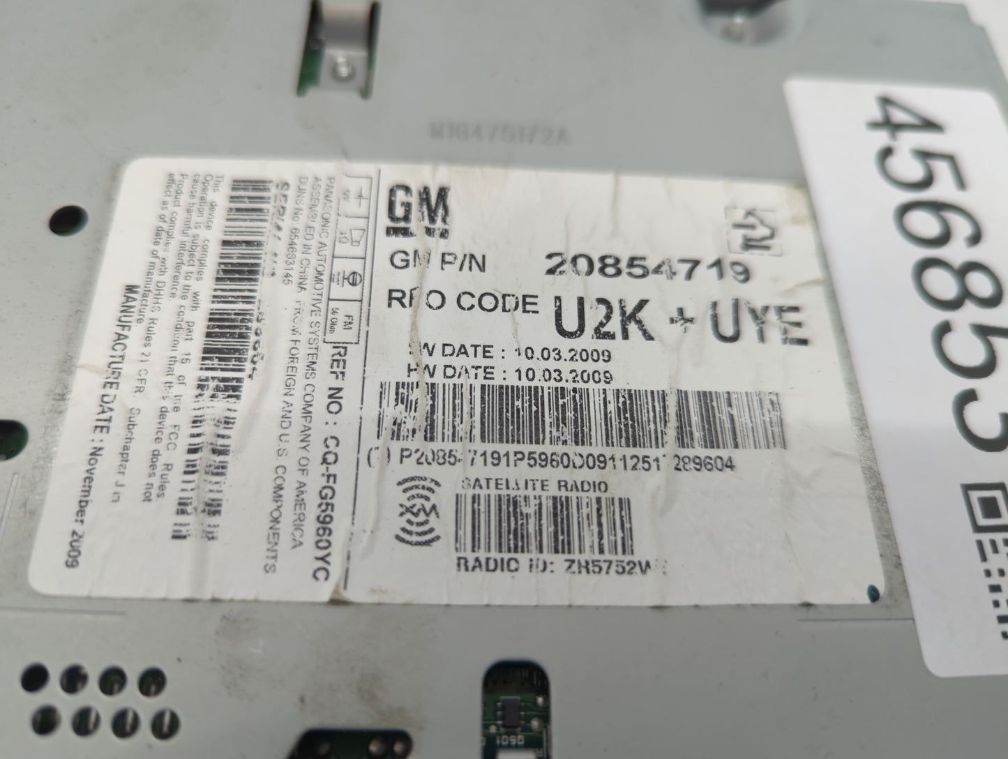 2010-2010 Chevrolet Equinox Am Fm Cd Player Radio Receiver - Oemusedautoparts1.com