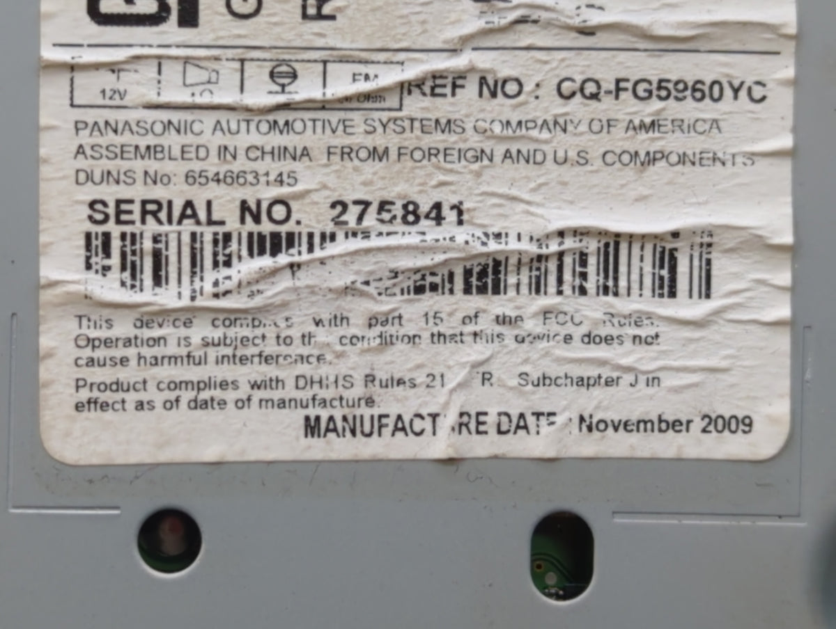 2010-2010 Chevrolet Equinox Am Fm Cd Player Radio Receiver 510560 - Oemusedautoparts1.com