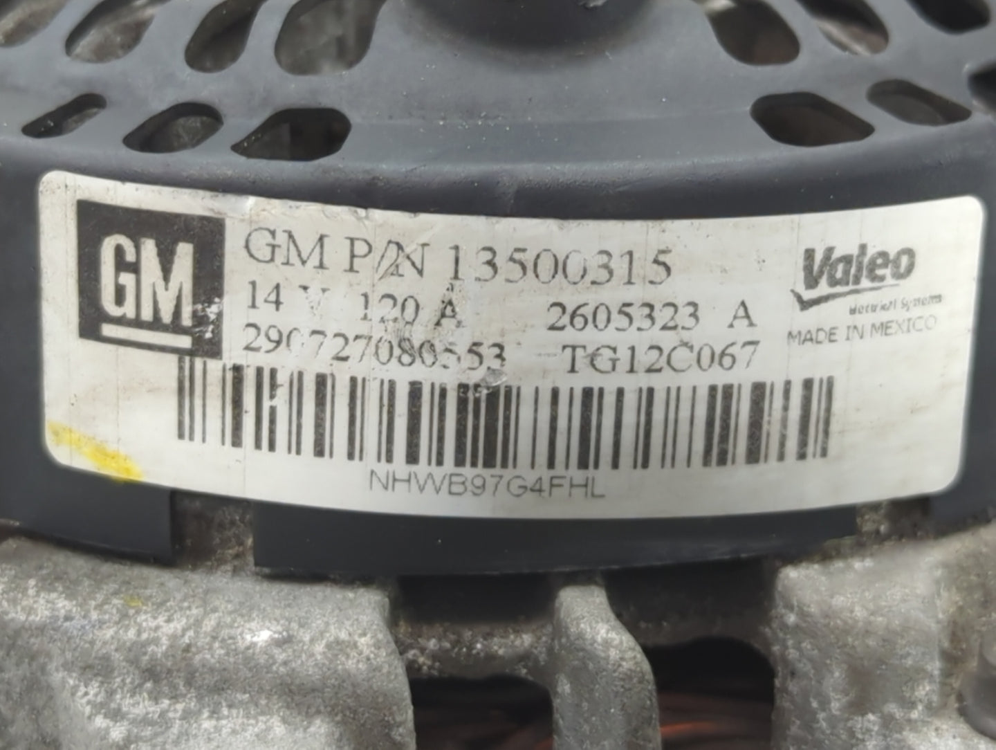 2010-2017 Chevrolet Equinox Alternator Replacement Generator Charging Assembly Engine OEM P/N:2605323 A 13500315 Fits OEM Us