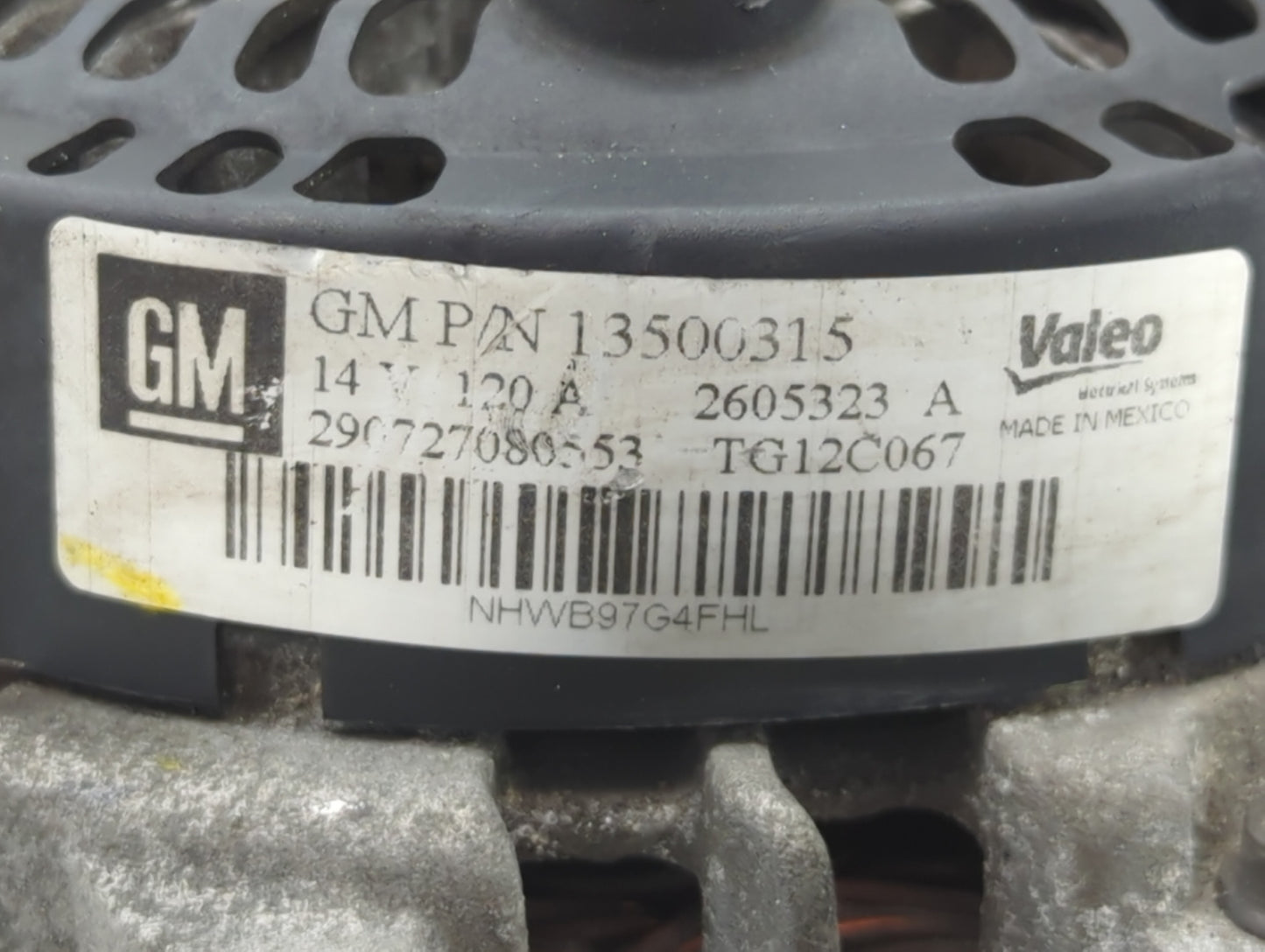 2010-2017 Chevrolet Equinox Alternator Replacement Generator Charging Assembly Engine OEM P/N:2605323 A 13500315 Fits OEM Us