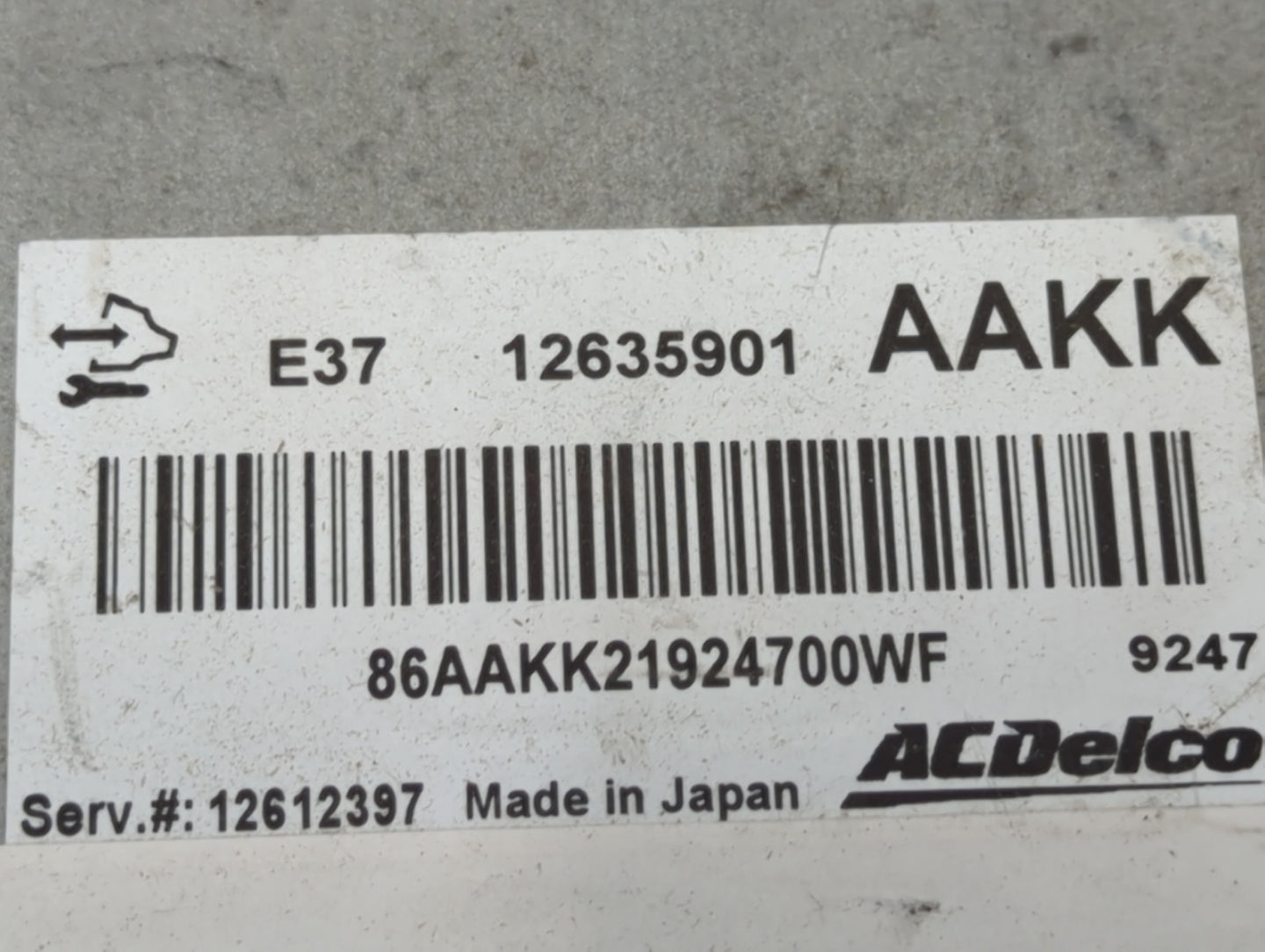 2010-2011 Chevrolet Impala PCM Engine Control Computer ECU ECM PCU OEM P/N:12635901 Fits Fits 2007 2008 2009 2010 2011 2012 