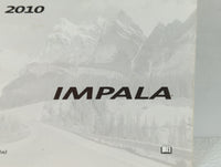2010 Chevrolet Impala Owners Manual Book Guide OEM Used Auto Parts - Oemusedautoparts1.com