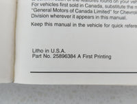 2010 Chevrolet Impala Owners Manual Book Guide OEM Used Auto Parts - Oemusedautoparts1.com
