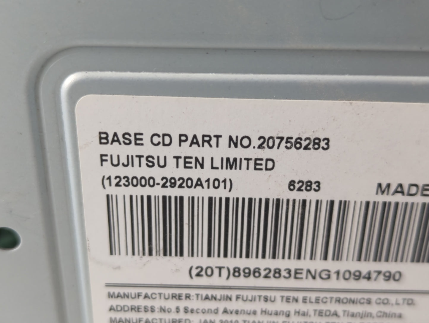 2009-2010 Chevrolet Impala Radio AM FM Cd Player Receiver Replacement P/N:20756283 Fits Fits 2009 2010 OEM Used Auto Parts -