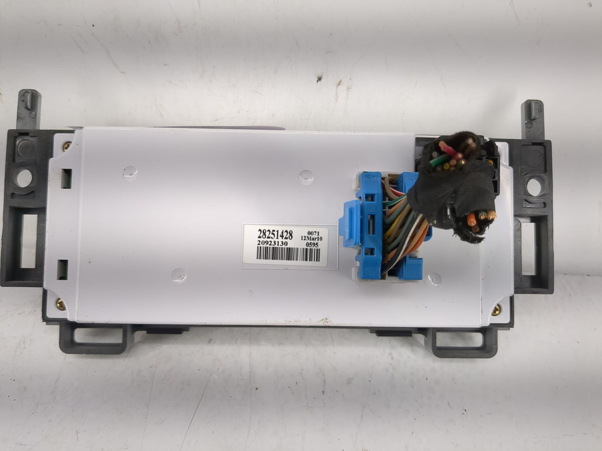 2008-2012 Chevrolet Malibu Climate Control Module Temperature AC/Heater Replacement P/N:28251428 Fits OEM Used Auto Parts - 