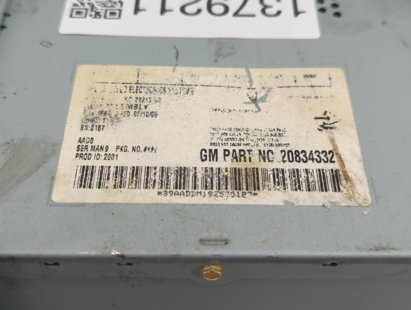 2007-2012 Chevrolet Malibu Radio AM FM Cd Player Receiver Replacement P/N:20834332 Fits OEM Used Auto Parts - Oemusedautopar