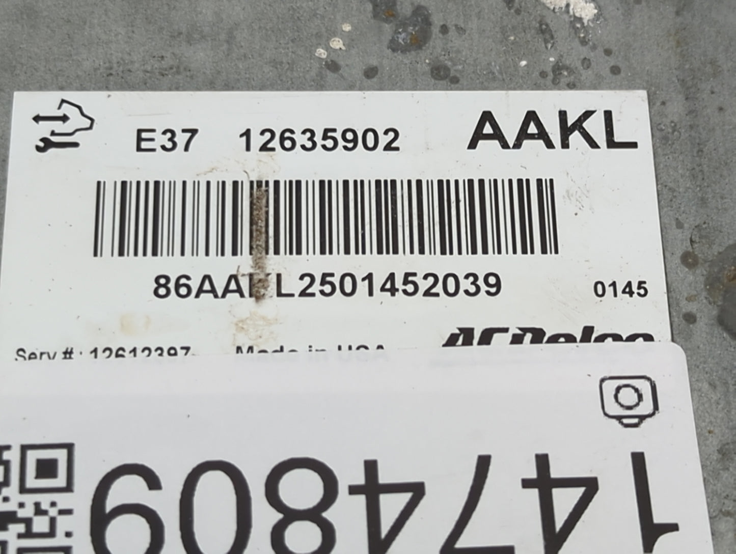 2007-2012 Chevrolet Malibu PCM Engine Control Computer ECU ECM PCU OEM P/N:12635902 12612397 Fits OEM Used Auto Parts - Oemu