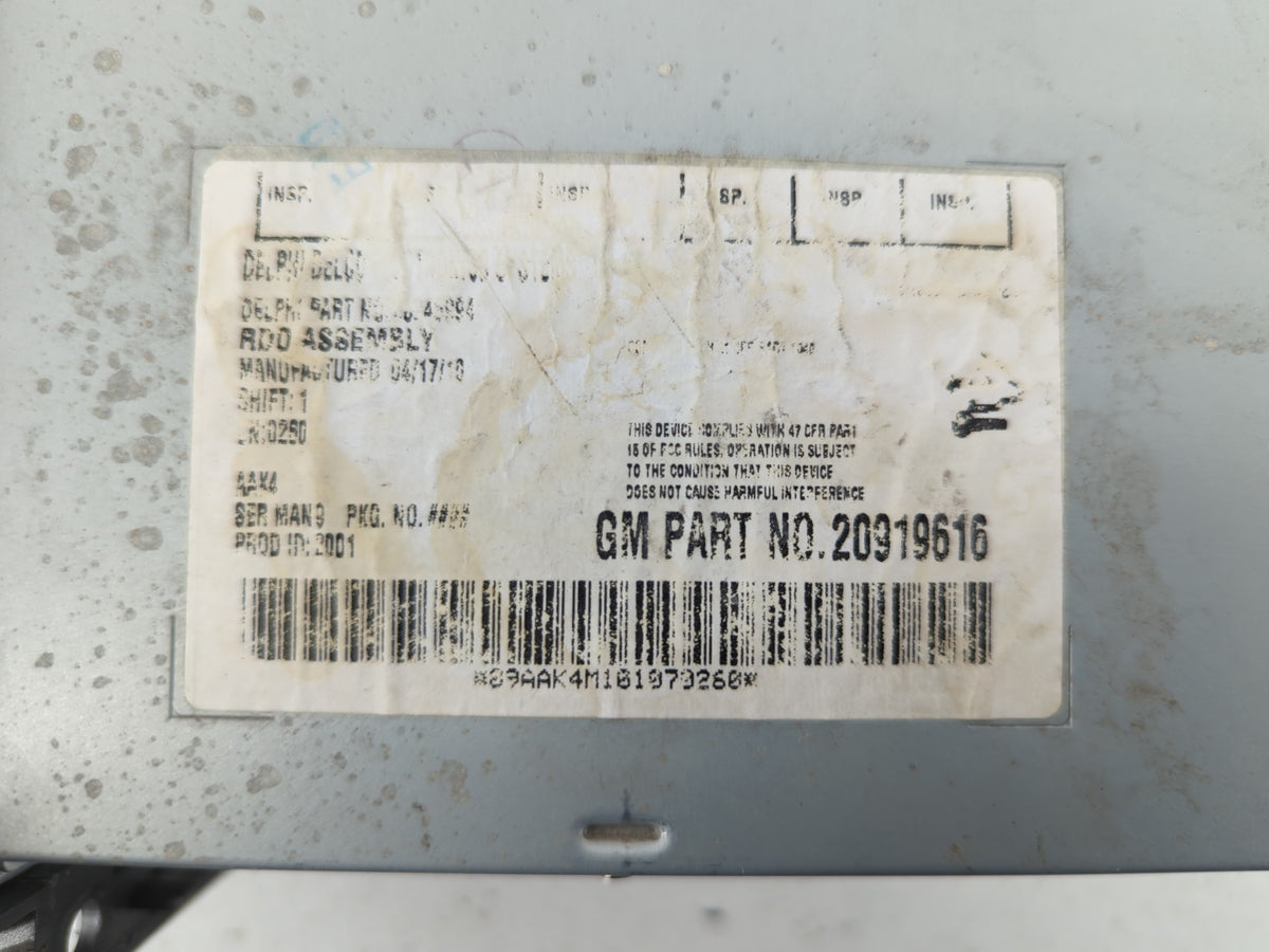 2009-2012 Chevrolet Malibu Am Fm Cd Player Radio Receiver 551573 - Oemusedautoparts1.com