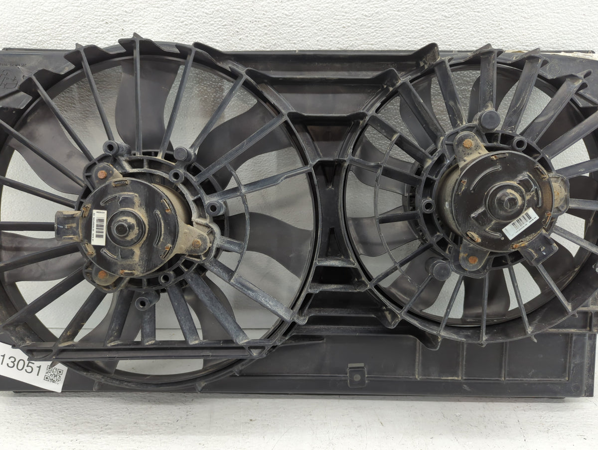 2004-2012 Chevrolet Malibu Left Radiator Fan Motor Assembly Black - Oemusedautoparts1.com