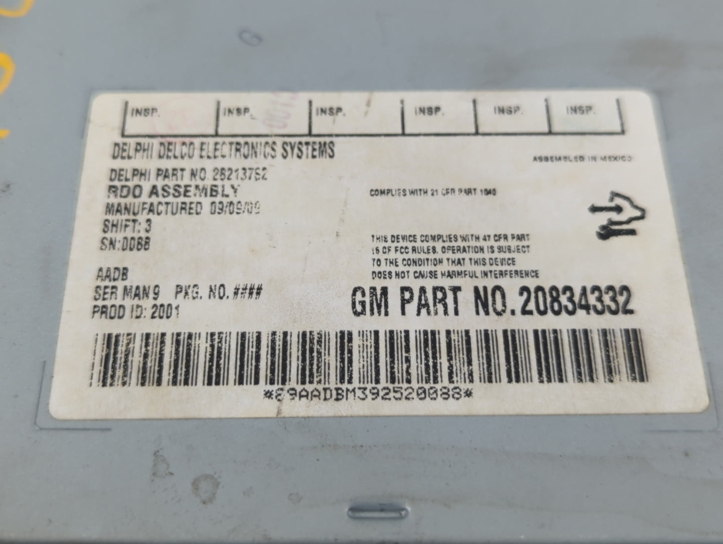 2009-2012 Chevrolet Malibu Am Fm Cd Player Radio Receiver - Oemusedautoparts1.com
