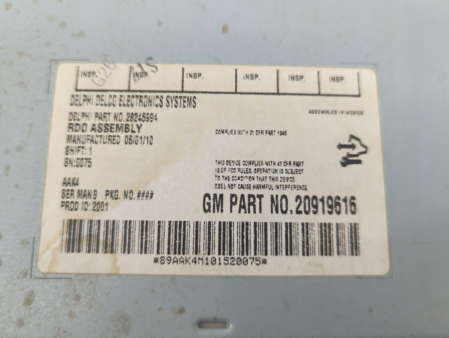 2009-2012 Chevrolet Malibu Am Fm Cd Player Radio Receiver - Oemusedautoparts1.com