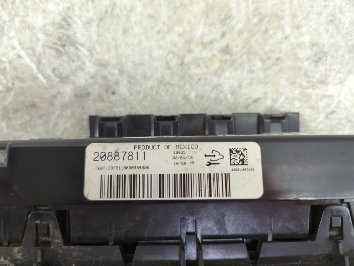 2010-2011 Chevrolet Silverado 1500 Climate Control Module Temperature AC/Heater Replacement P/N:20887811 Fits Fits 2010 2011