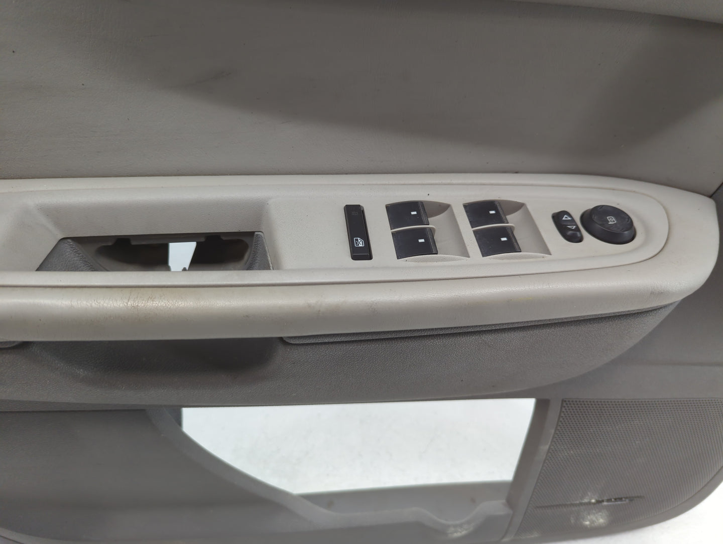 2010 Chevrolet Travrs Rear Left Driver Interior Door Panel Trim Dark Grey - Oemusedautoparts1.com