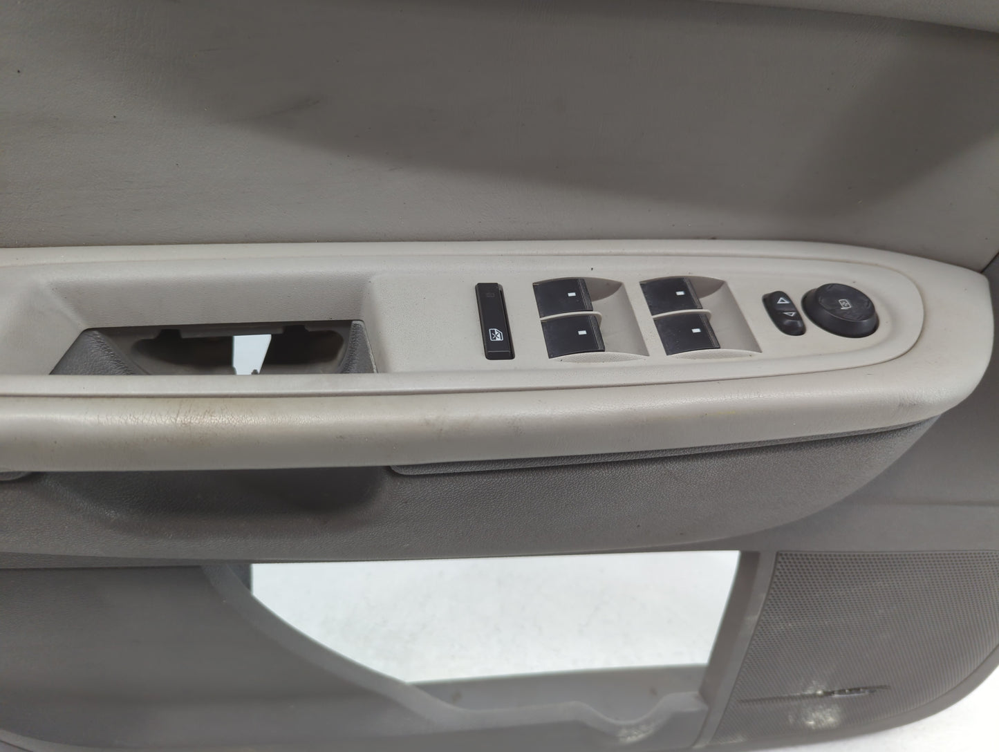 2010 Chevrolet Travrs Rear Left Driver Interior Door Panel Trim Dark Grey - Oemusedautoparts1.com