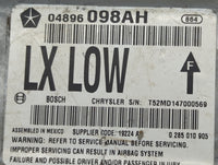 2010 Chrysler 300 PCM Engine Control Computer ECU ECM PCU OEM P/N:04896098AH 0285010905, T52MD147000569 Fits OEM Used Auto P