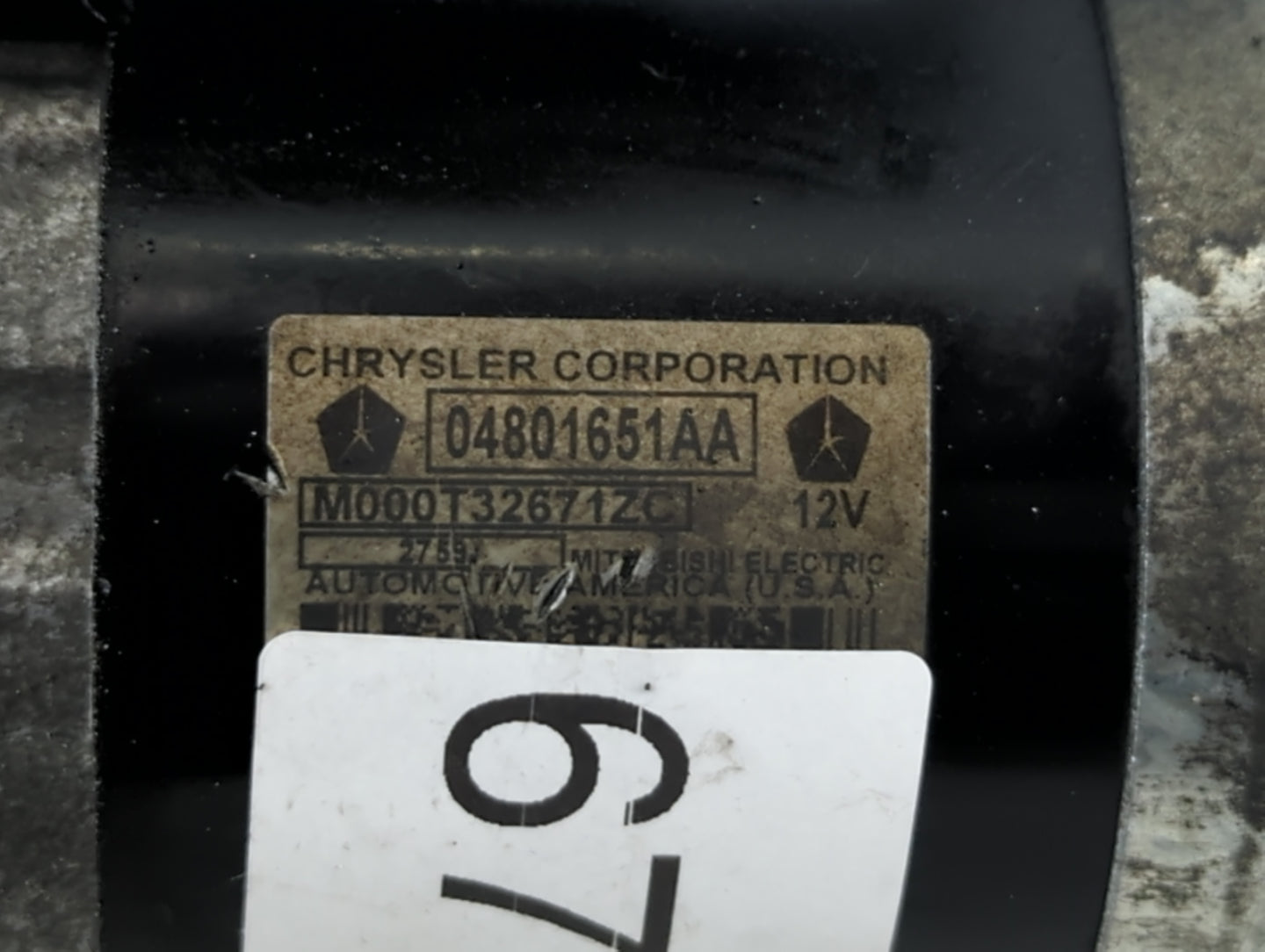 2007-2010 Chrysler 300 Car Starter Motor Solenoid OEM P/N:04801651AA Fits Fits 2007 2008 2009 2010 OEM Used Auto Parts - Oem