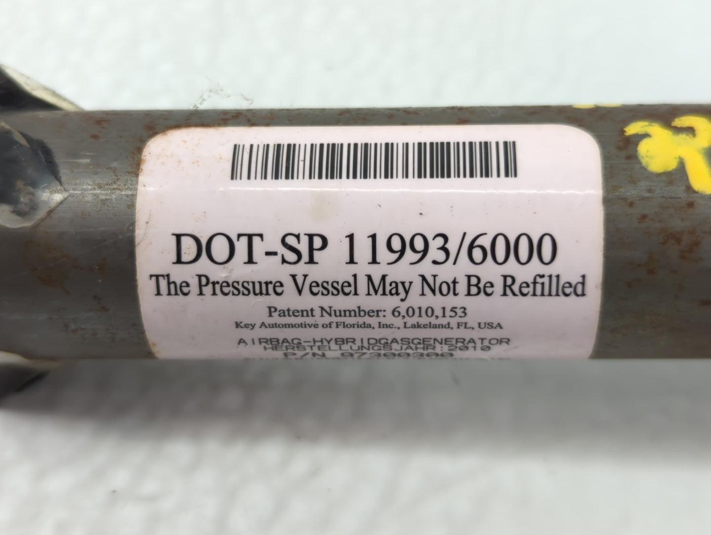 2010-2010 Chrysler 300 Passenger Curtain Air Bag Oem - Oemusedautoparts1.com