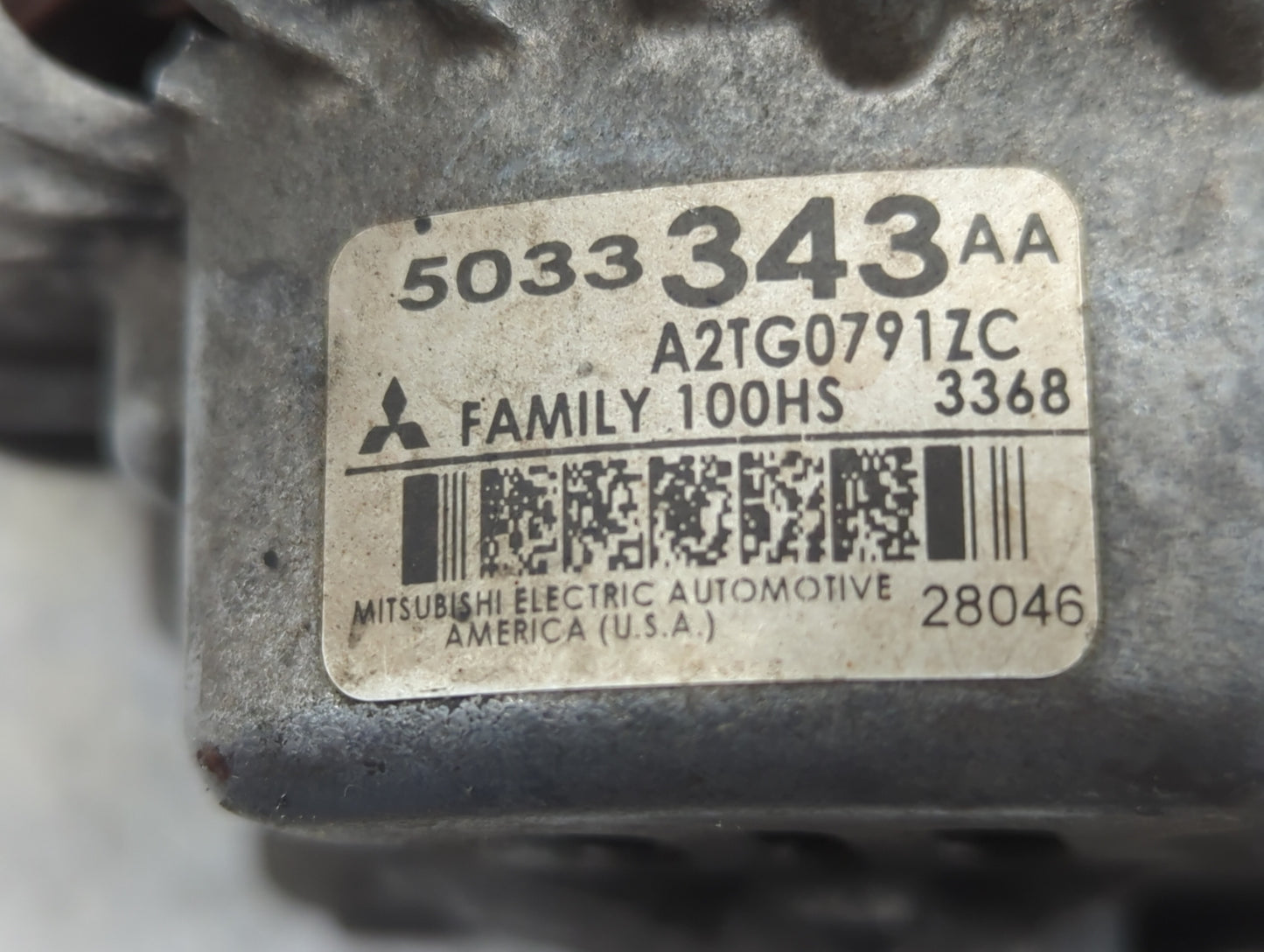 2006-2010 Chrysler Pt Cruiser Alternator Replacement Generator Charging Assembly Engine OEM P/N:5033343AA Fits OEM Used Auto