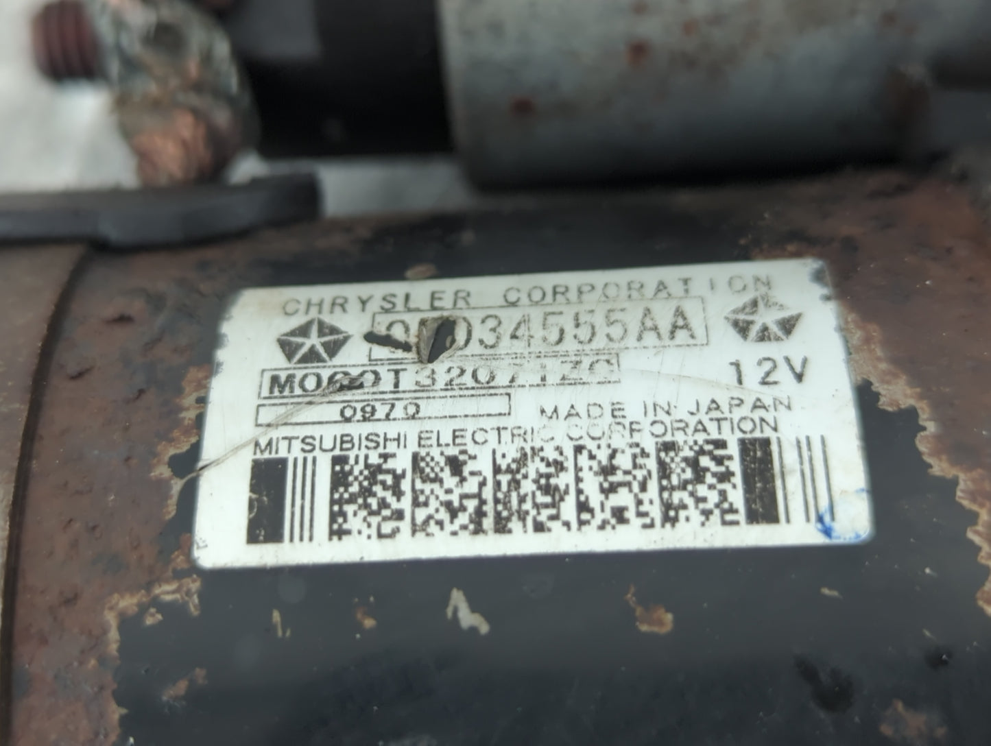 2007-2010 Chrysler Sebring Car Starter Motor Solenoid OEM P/N:M000T32071ZC 05034555AA Fits OEM Used Auto Parts - Oemusedauto