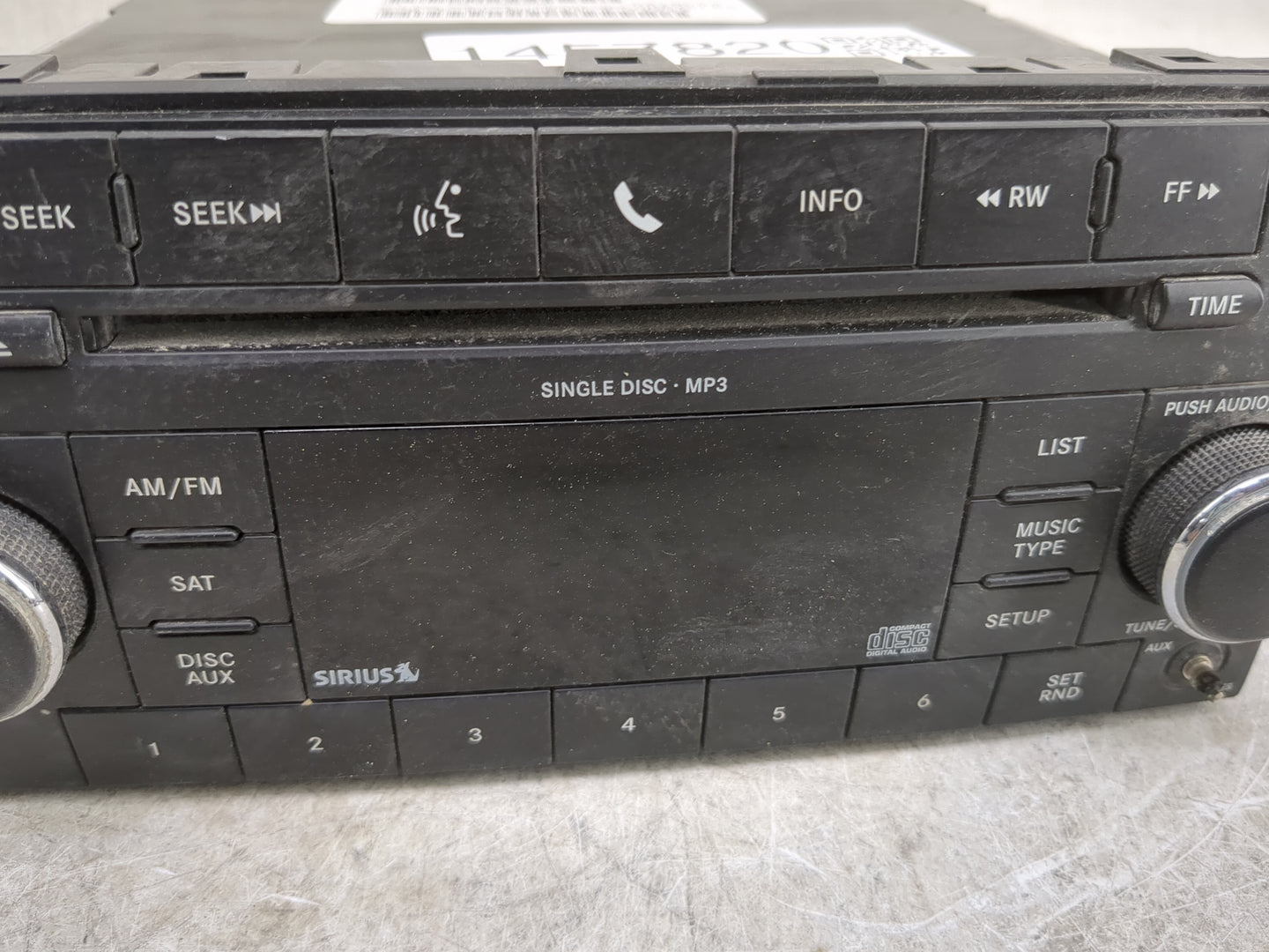 2010 Chrysler Town and Country Radio AM FM Cd Player Receiver Replacement P/N:P05091117AC Fits Fits 2008 2009 2011 OEM Used 