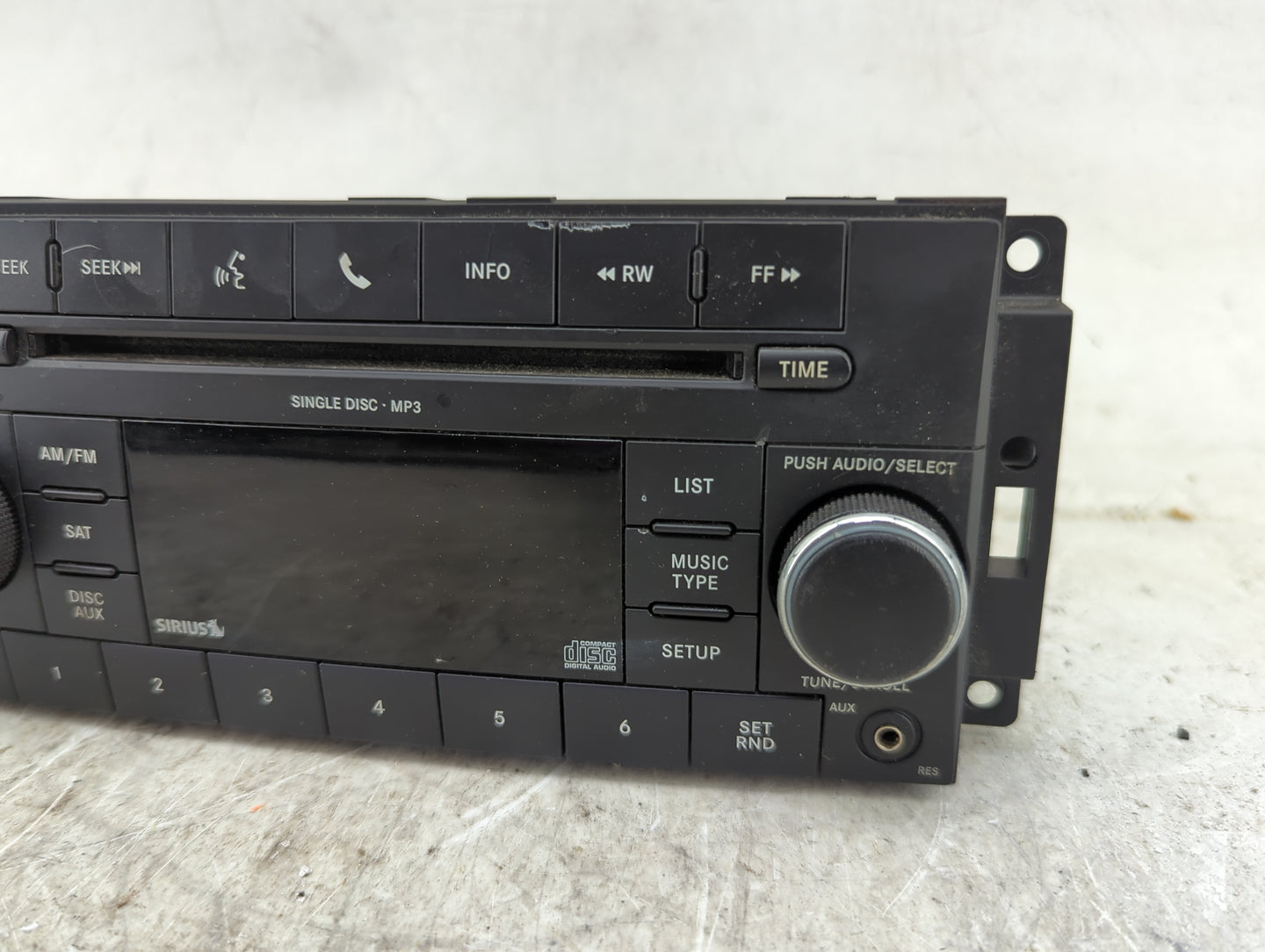 2010 Chrysler Town and Country Radio AM FM Cd Player Receiver Replacement P/N:P05091117AC Fits Fits 2008 2009 2011 OEM Used 