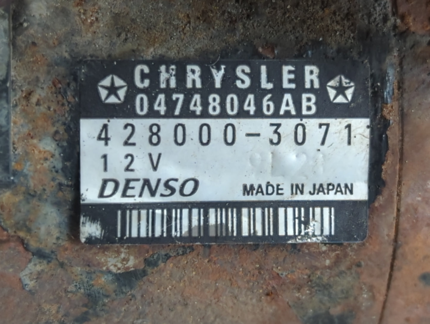 2006-2010 Chrysler Town & Country Car Starter Motor Solenoid OEM P/N:04748046AB Fits Fits 2006 2007 2008 2009 2010 OEM Used 