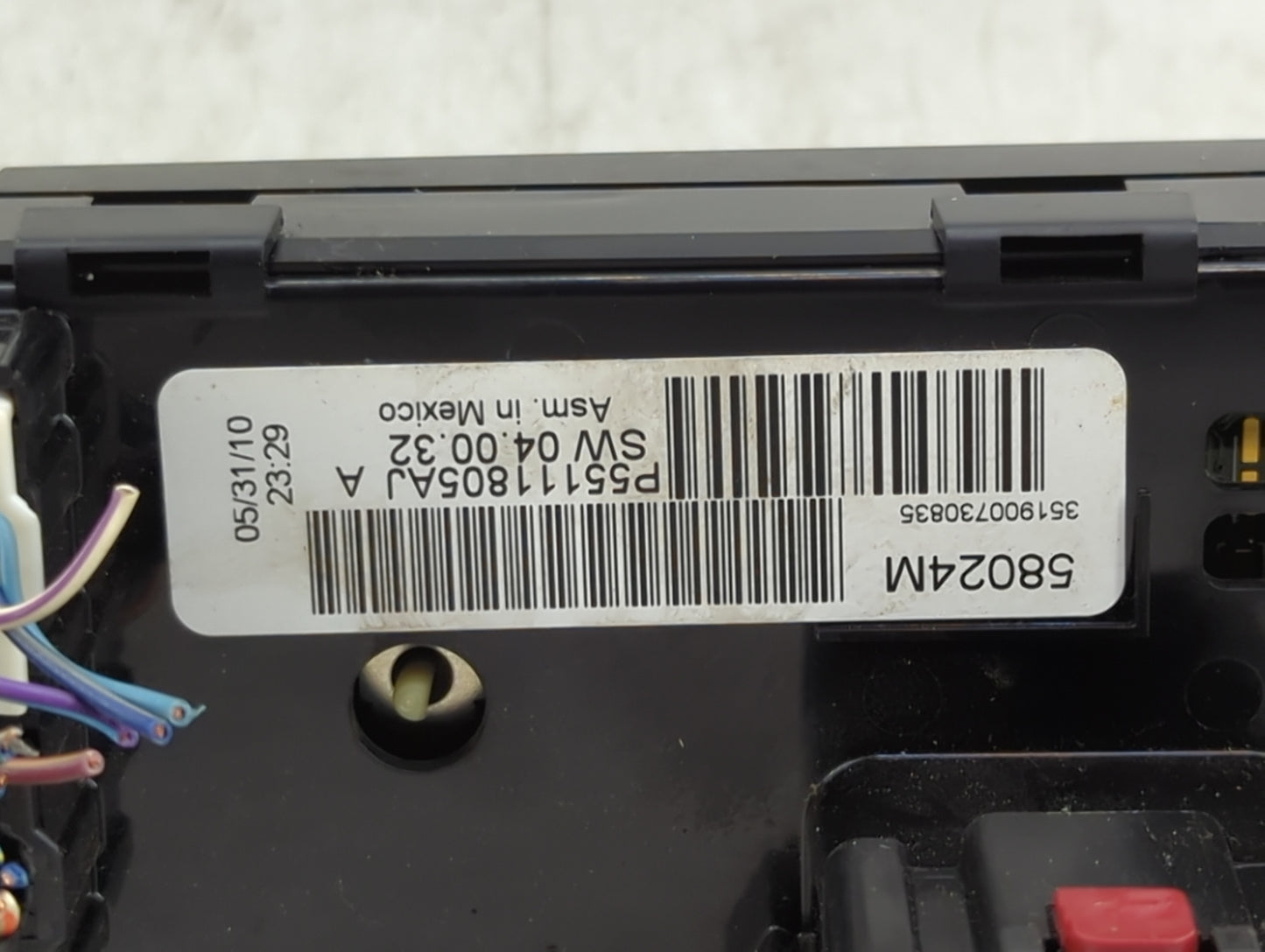 2008-2010 Chrysler Town & Country Climate Control Module Temperature AC/Heater Replacement P/N:P55111805AJ Fits OEM Used Aut