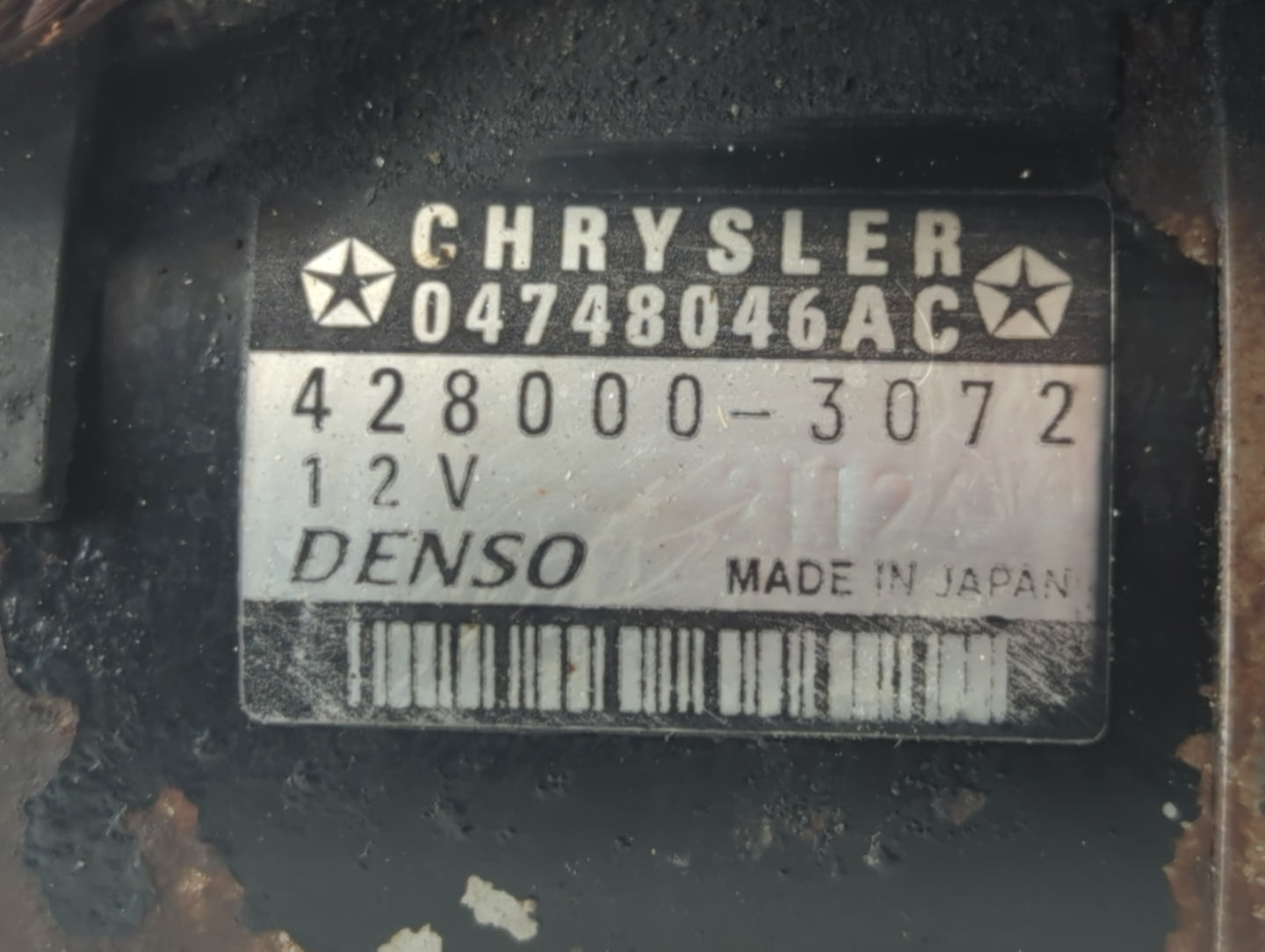 2006-2010 Chrysler Town & Country Car Starter Motor Solenoid OEM P/N:428000-3072 04748046AC Fits Fits 2006 2007 2008 2009 20