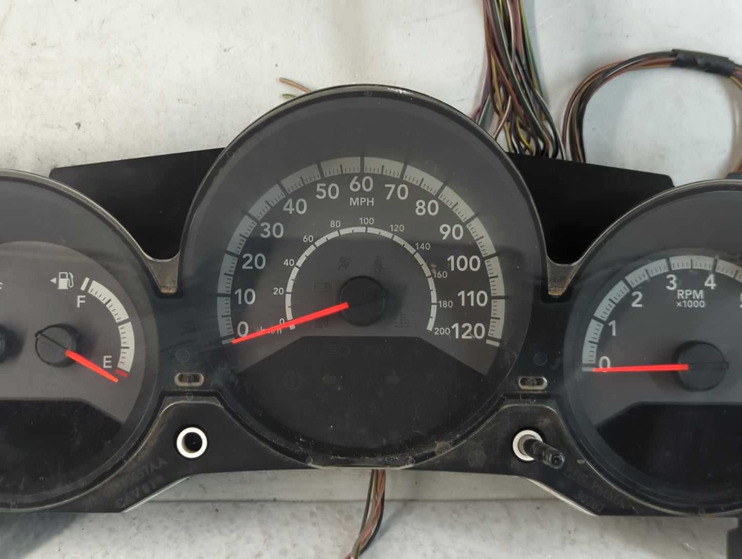 2010 Dodge Avenger Instrument Cluster Speedometer Gauges P/N:P05172731AC Fits OEM Used Auto Parts - Oemusedautoparts1.com