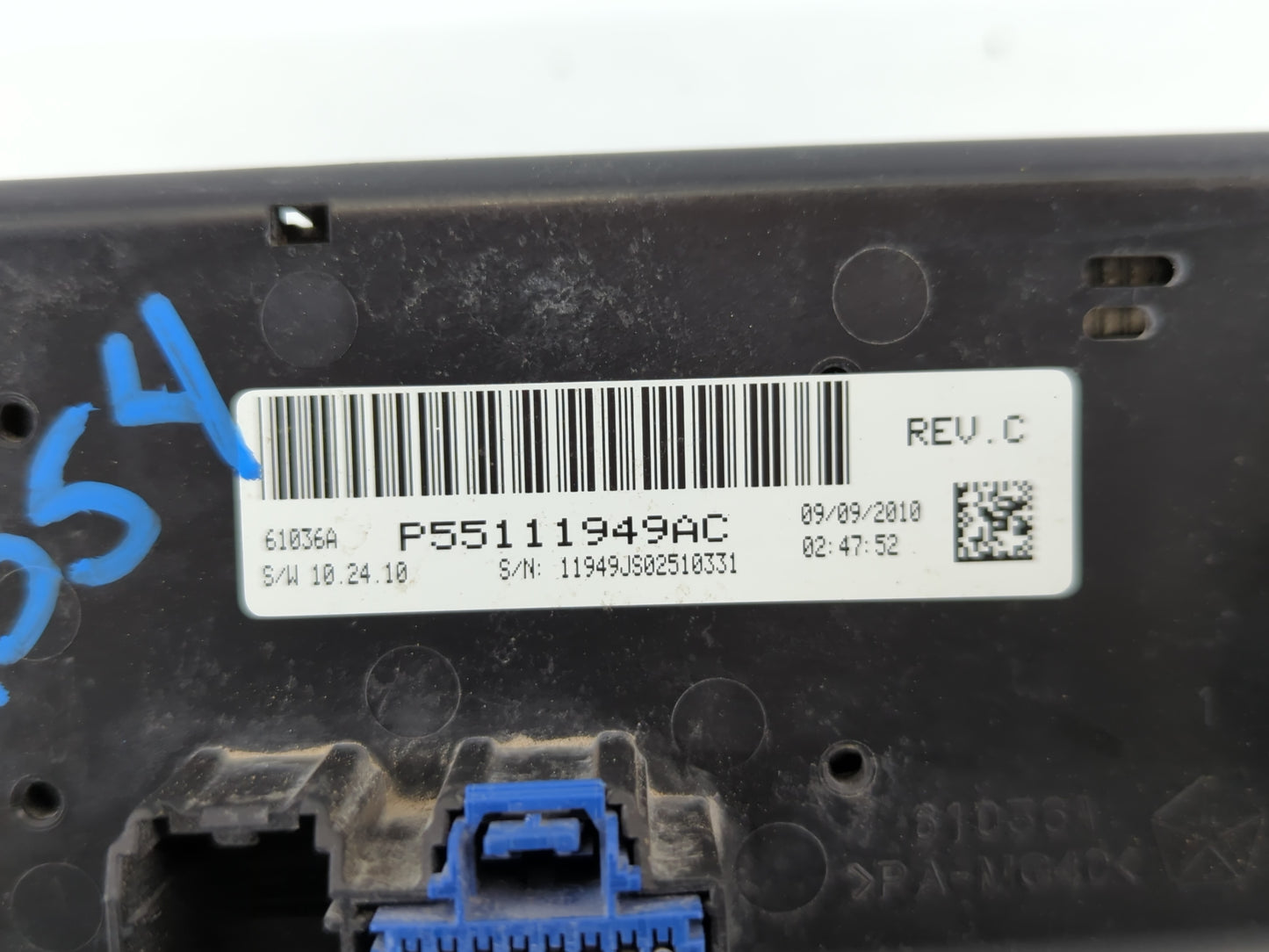2010-2014 Dodge Avenger Climate Control Module Temperature AC/Heater Replacement P/N:P55111949AC Fits OEM Used Auto Parts - 