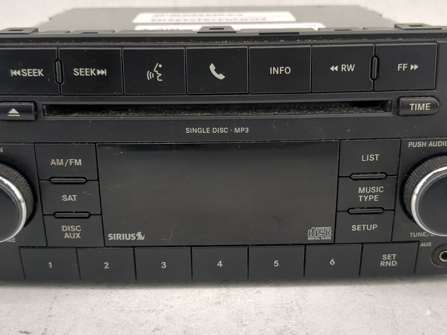 2008-2010 Dodge Avenger Radio AM FM Cd Player Receiver Replacement P/N:P05091115AC Fits Fits 2007 2008 2009 2010 OEM Used Au