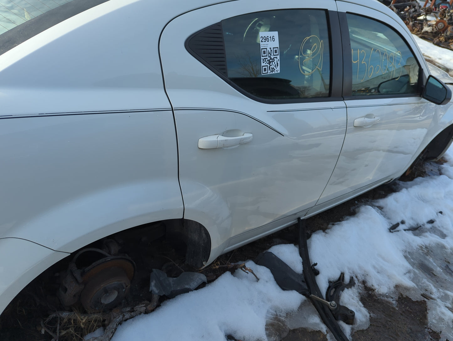 2008-2014 Dodge Avenger Passenger Rear Door Oem - Oemusedautoparts1.com