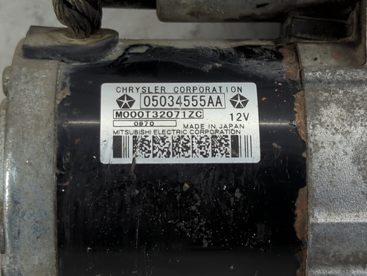 2008-2010 Dodge Avenger Car Starter Motor Solenoid OEM P/N:05034555AA Fits OEM Used Auto Parts - Oemusedautoparts1.com