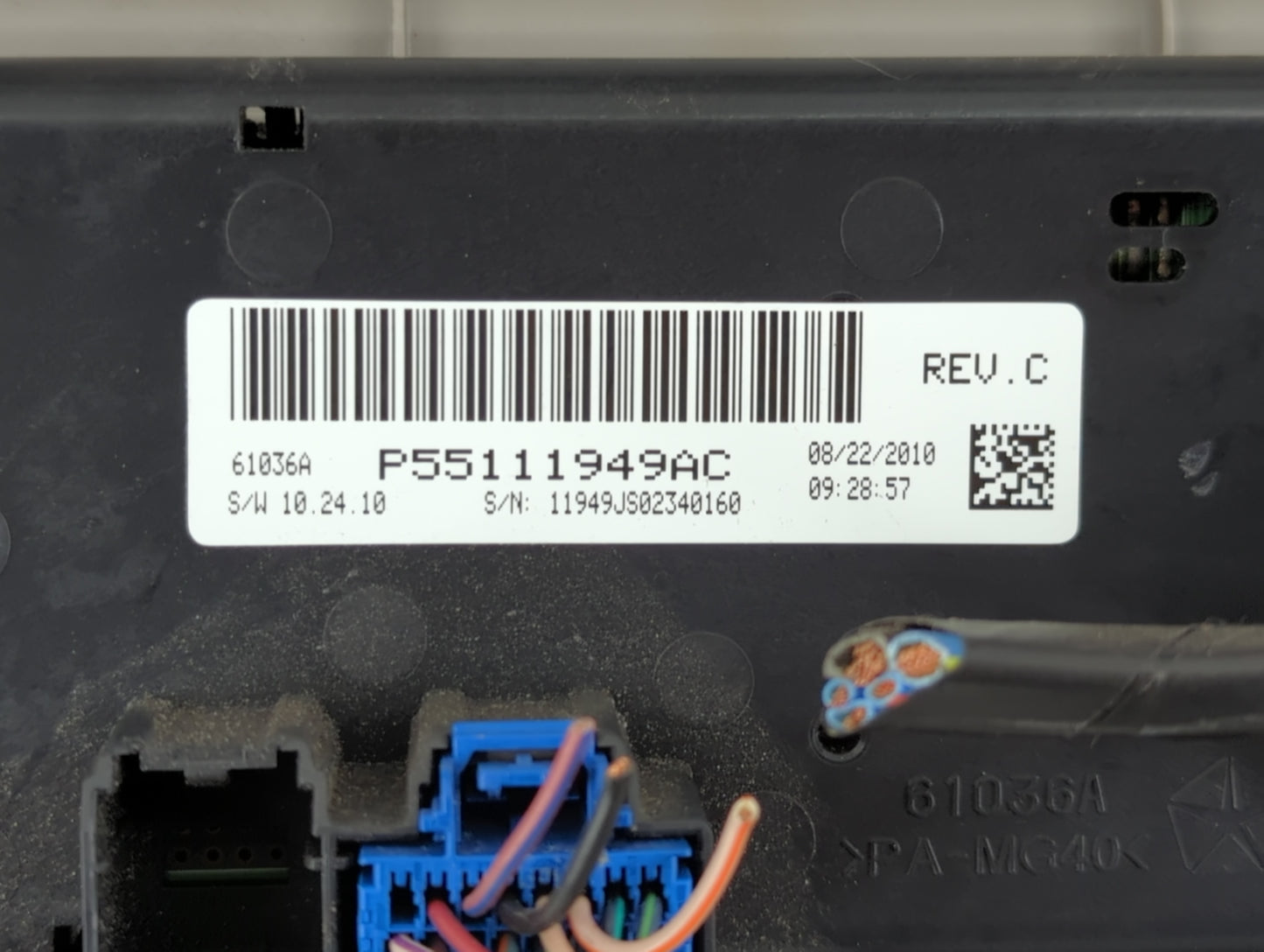 2010-2014 Dodge Avenger Climate Control Module Temperature AC/Heater Replacement P/N:P55111949AC Fits OEM Used Auto Parts - 